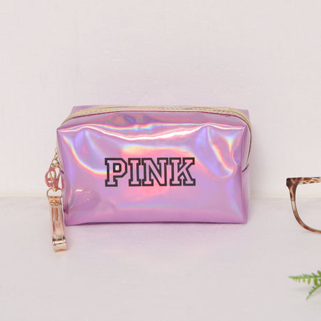 Waterproof Fashionable PU Laser Makeup Bag - Customizable