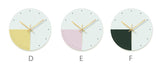Nordic Silent Creative Glass Wall Clock for Home Decor