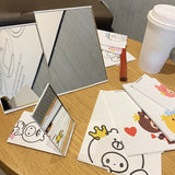 Portable Cartoon Folding Crown Monkey Makeup Mirror