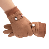 Suede Winter Men's Gloves for Cycling