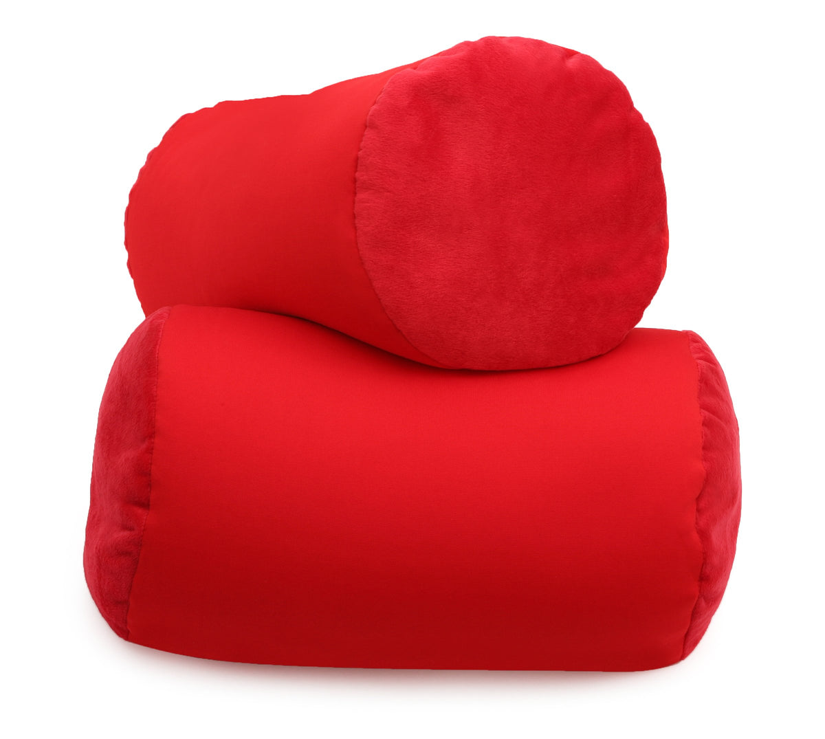 Deluxe Comfort Mooshi Squish Microbead Bed Pillow 14" x 7" - Airy Squishy Soft Microbeads - Eighteen Fun Bubbly Colors To Choose From - Cuddly And Fun Dormroom Accessory - Bed Pillow Red