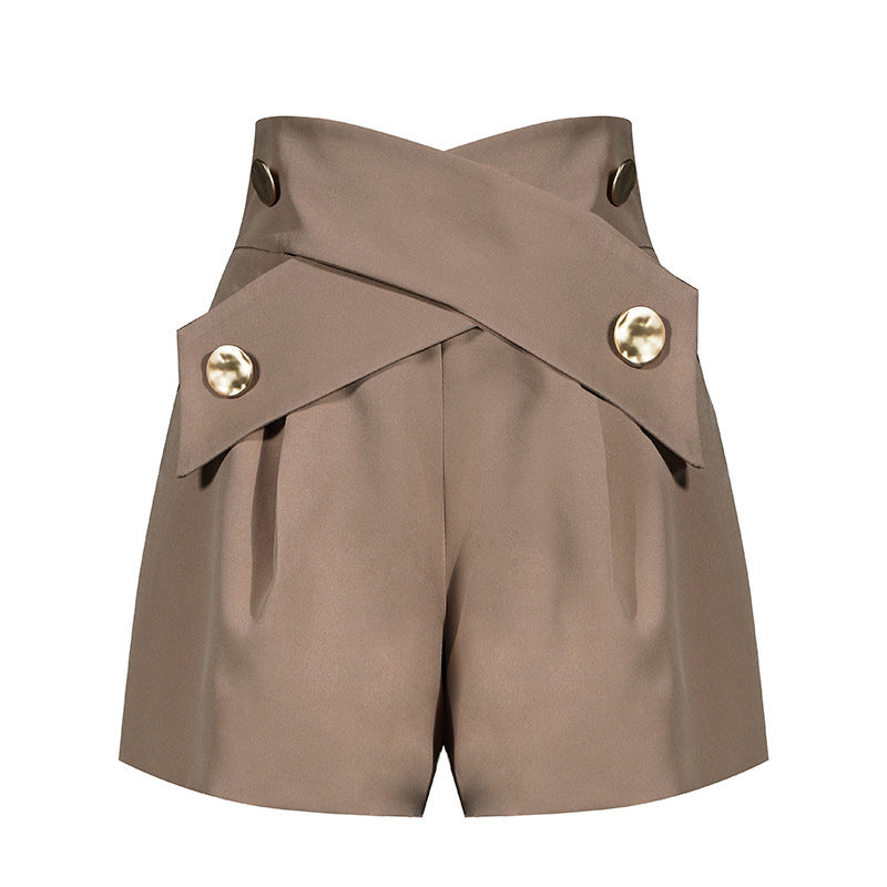 High Waist Casual Wide Leg Shorts