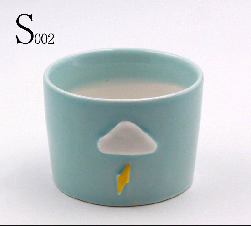Creative Ceramic Cactus Planter with Animal Design