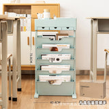 Mobile Plastic Desk Edge Bookshelf and Organizer