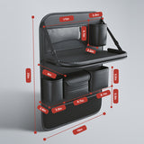 Car Back Seat Organizer with Foldable Tablet Tray