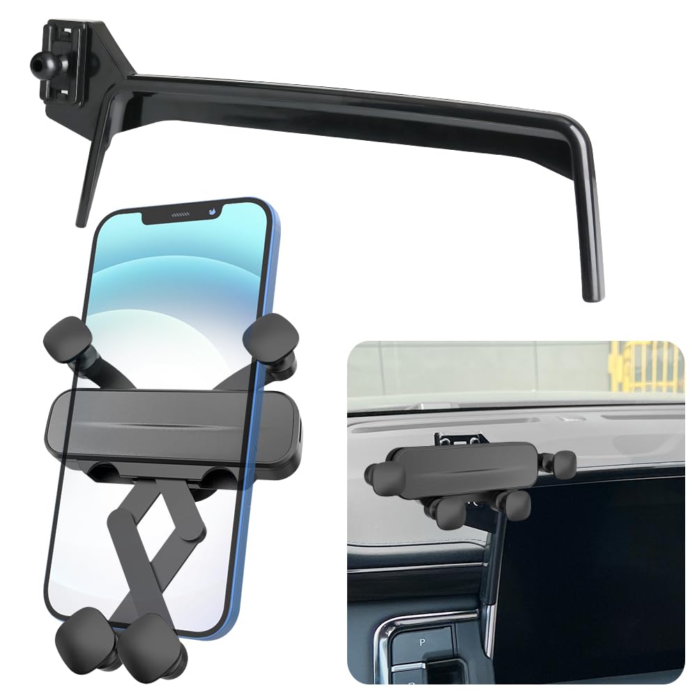 LUNQIN Car Phone Holder Mount for Chevrolet Chevy Suburban 2021 2022 2023 2024 12th gen Auto Chevy Tahoe Accessories Navigation Bracket Interior Decoration Mobile Cell Smartphone Bracket