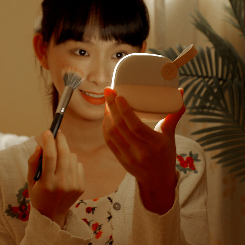 Portable Pocket Makeup Mirror with LED Light