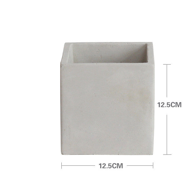 Creative Square Cement Planter for Succulents and Cacti