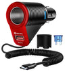 Car Charger USB C 3 in 1 Car Phone Charger Adapter PD&QC 3.0 with 6Ft 30W Type C Coiled Cable with 120W Fast Charging Car Cigarette Lighter Adapter for iPhone 16/15 Pro Max Plus Moto/LG/Android