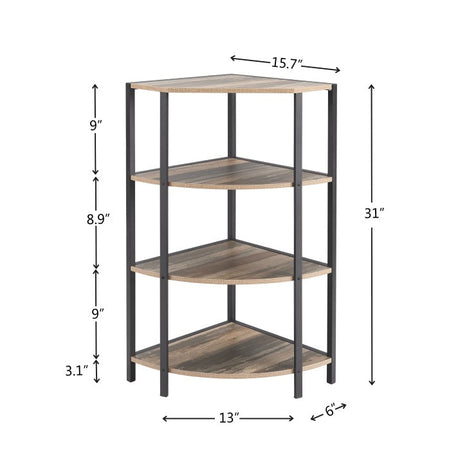 4-Tier Corner Shelf,Multipurpose Display Storage Stand For Kitchen,Home Office,living Room,Small Space