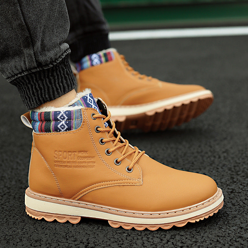 Men's Waterproof High-Top Hiking Boots for Outdoors