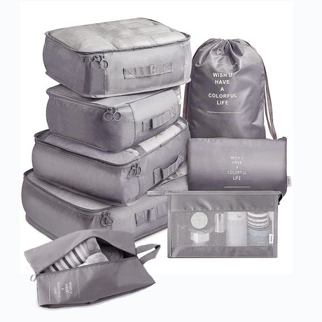 8-Piece Luggage Organizer Set for Travel Storage