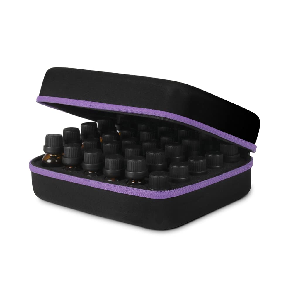 JSVER Essential Oil Storage 30 BottlesEssential Oil Holder Case Essential Oil Case for 5ml 10ml 15ml Bottles Travel Storage Organizer Bag for doTerra Young Living Oils Premium Aromatherapy