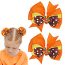 Thanksgiving Hair Bow Clips Turkey Hair Clips Cute Orange Fall Festival Hair Bows Alligator Clips for Girls Toddler Kids Cheer Bowknot Turkey Hair Barrettes for Autumn Thanksgiving Party Gift 2Pcs