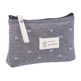 Japan Style Floral Canvas Cosmetic Bag for Women
