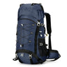 Outplea Backpacking Pack 60L Waterproof Hiking Backpack with Rain Cover for Men Mochila Camping Large Outdoor Backpack Rucksack Blue