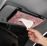 Crystal Car Visor Tissue Box