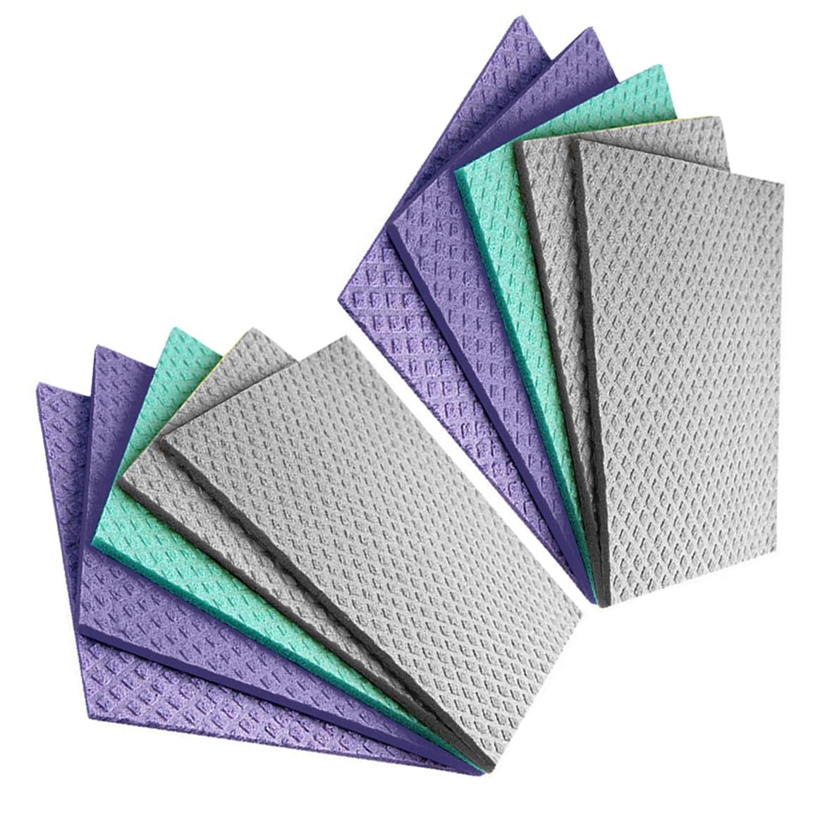 Sold_By_Cheapnwork Reusable Cleaning Cellulose Sponge Cloths Absorbent Wipes Clean Kitchen Car Dish Eco-Friendly Dishcloth Hand Towel Auto (2 Pack (10pcs))