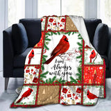 Soft Cardinal Print Throw Blanket for Home & Travel