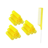 ZMD 18Pcs Self Grip Small Hair Curlers Rollers Plastic Hair Curlers Heatless Salon Hair Dressing Curlers DIY Curly Hair Accessories for Women Girls Short Medium Hair (0.8 x 2.4 Inch)