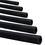 Split-Sleeve Wire Loom for High-Temperature Automotive Harness and Home Cable Management 25ft - 1/4 inch Braided Cable Management Sleeve Cord Protector Self-Wrapping Split Wire Loom