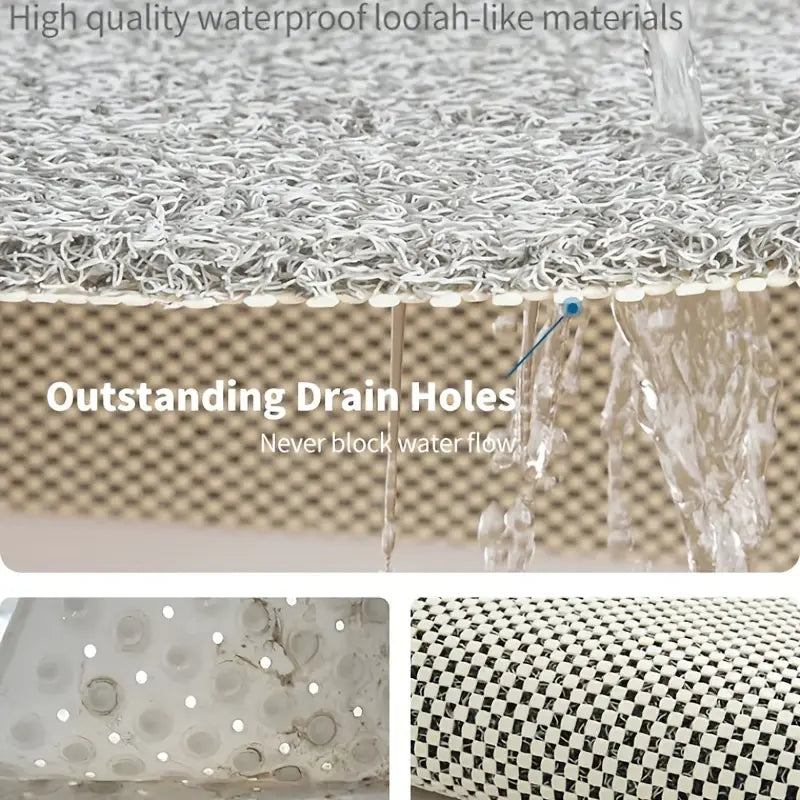 Non-Slip PVC Floor Mat for Home - Solid Color