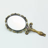Retro Portable Handheld Metal Makeup Mirror