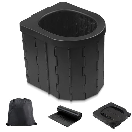 Portable Toilet for Camping Portable Potty for Adults Porta Potty Travel Toilet Commode Bucket Toilet for Camping Car Travel Outdoor Hiking Backpack Trips Tent Boat Beach Traffic Jam Home