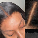 IDN BEAUTY SKINLIKE REAL 13X4 HD Lace Full Frontal Wigs Human Hair 16 Inch 180% Density Straight Natural Black 0.1MM Ultra Thin Hd Lace Frontal Wig Bleached Single Knot Pre Plucked Glueless Wig