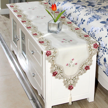 Modern Simple Polyester Embroidered Long Table Runner