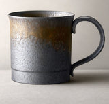 Black Vintage Handmade Ceramic Coffee Mug for Home