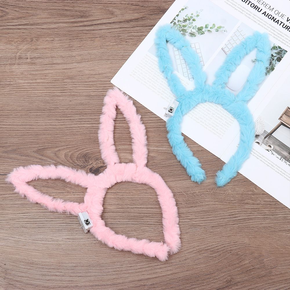 LED Bunny Ears Headband - Plush Hair Accessories