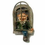 Elf Out The Door Window Tree Hugger Garden Gnome Statue