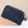 Men's Travel Cosmetic Bag - PU Leather Toiletry Organizer