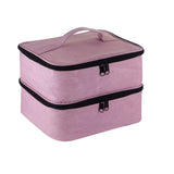 Portable Nail Polish Organizer with Dual Compartments