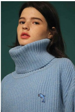 Trendy Oversized Turtleneck Sweater for Couples