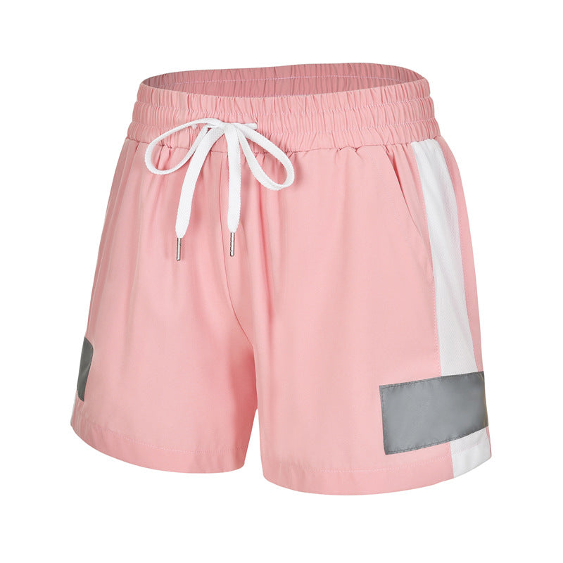 Reflective Plus Size Quick-Dry Yoga Fitness Shorts