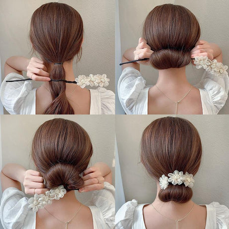 Korean Style Flower Bun Maker Hair Accessory for Women