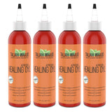 Taliah Waajid Black Earth Products African Healing Oyl | Total Body Oil | Softens Moisturize Coats and Protects Hair & Skin | Infused with Vitamin E Olive Oil and Sunflower Oil- 8oz (T128) 4-Pack