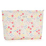 Sightor Aesthetic Makeup Bag Large Capacity Cosmetic Bag Canvas Floral Makeup Bag Travel Pouch Make Up Purse Toiletry Storge Bag for Women (Red Pink Flowers)