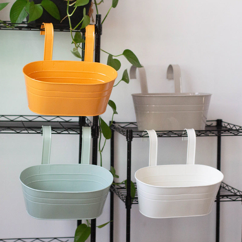 Removable Double Hook Hanging Planter with Oval Design