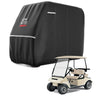 KEMIMOTO Golf Cart Cover 600D Weatherproof Durable Protection 2-Seater Large Rainproof Cover with Storage Bag Compatible with EZGO Club Car 2 Passenger Black