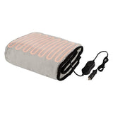 Heated Car Blanket - 12V Heated Blanket for Car Truck RV or Camping - 59x43” Portable Electric Travel Blanket Throw - 2 Heat Levels - Car Must Haves Tailgating Essentials by Stalwart (Light Gray)