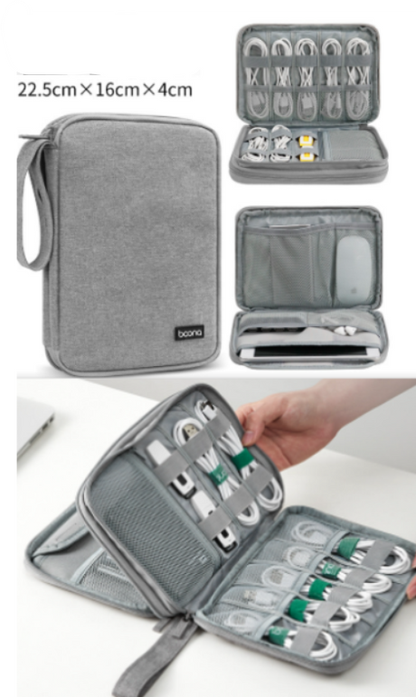 Charging Cable and Earphone Storage Organizer Bag