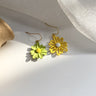 Asymmetrical Daisy Earrings - Korean Minimalist Style