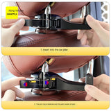 Car Seat Hidden Hooks and Phone Holder for Back Seat