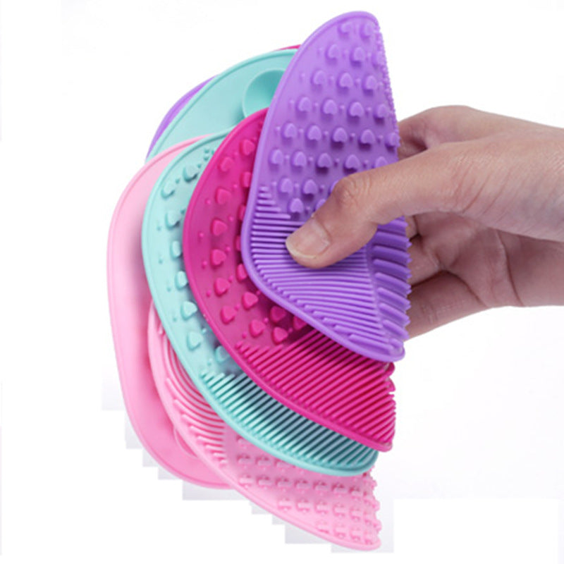 Silicone Brush Cleaning Mat - Small Apple Design