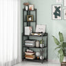 GILLAS 5 Tier Corner Shelf Stand Freestanding Corner Shelf Unit Bookshelf Corner Table with Shelf Tall Storage Organizer Rack for Living Room Bedroom Office (Black)