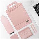 Leather Sleeve with Stand for Laptop and Phone (One Piece)