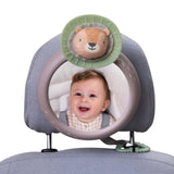 Taf Toys Baby Car Mirror. Stable Wobble-Free Rear Facing Car Back Seat Mirror for Infant Safety Clear View Monitor with Playful Savannah Design Enhances Cognitive Development & Sensory Stimulation